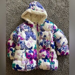 New w/o Tags! Floral Puffer Jacket with Hood 18-24 months